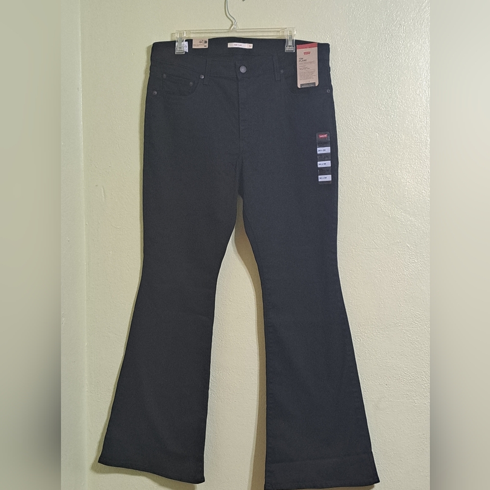 Levi's Women's 726 High-Rise Flare Stretch Denim Jeans Black 34 X 32 NWT - Picture 5 of 15